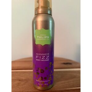 Bath and Body Works 3.5 oz London Tulips Raspberry Tea Shimmer Fizz Body Mousse